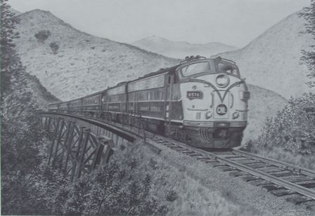 Conway Scenic Railroad FP-9 model diesel locomotive